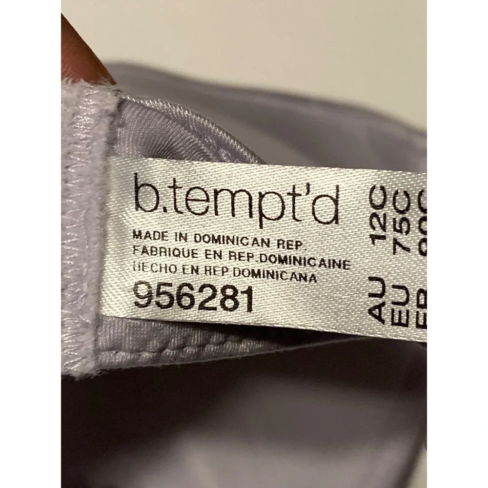 b.tempt'd by‎ Wacoal Wire Free Bra 34C Lavender Purple Seamless T-Shirt 956281